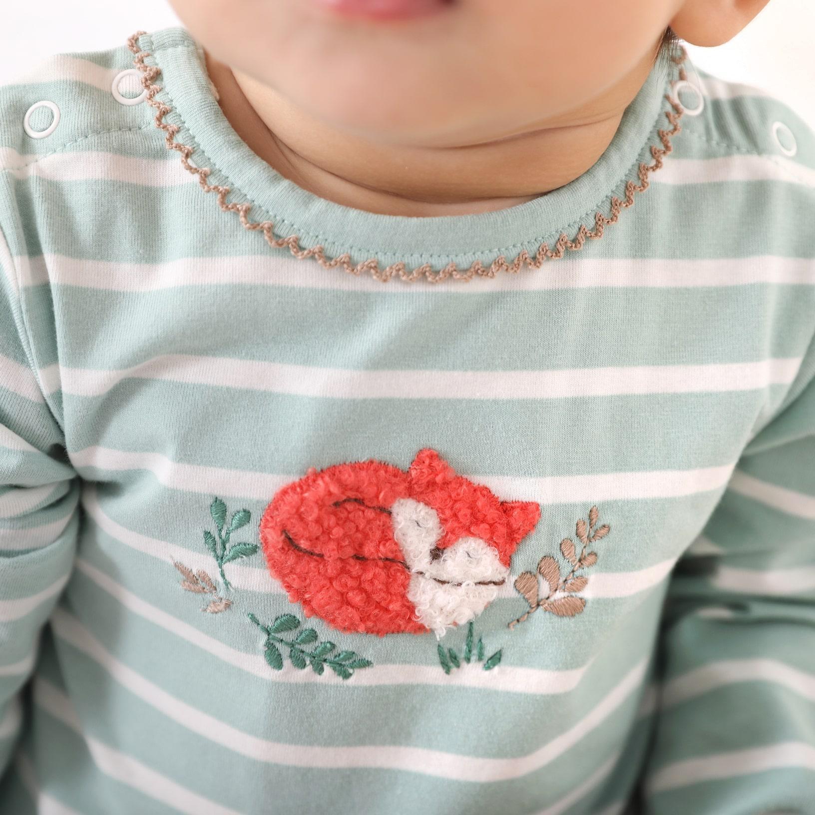 Applique Sleepy Fox Romper
